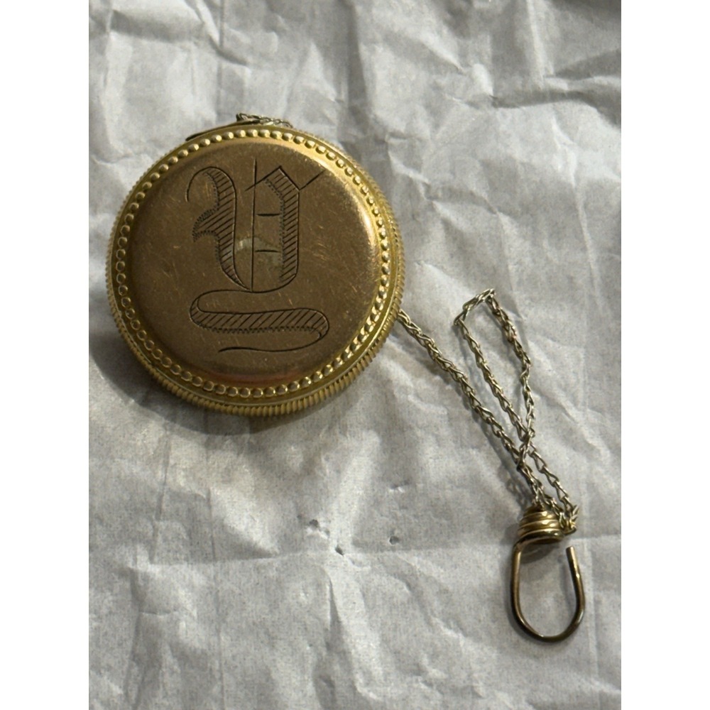 Antique 1903 Ketcham & McDougall Retractable Eyeglass Holder Pin Brooch "U"/"V" - Picture 4 of 9